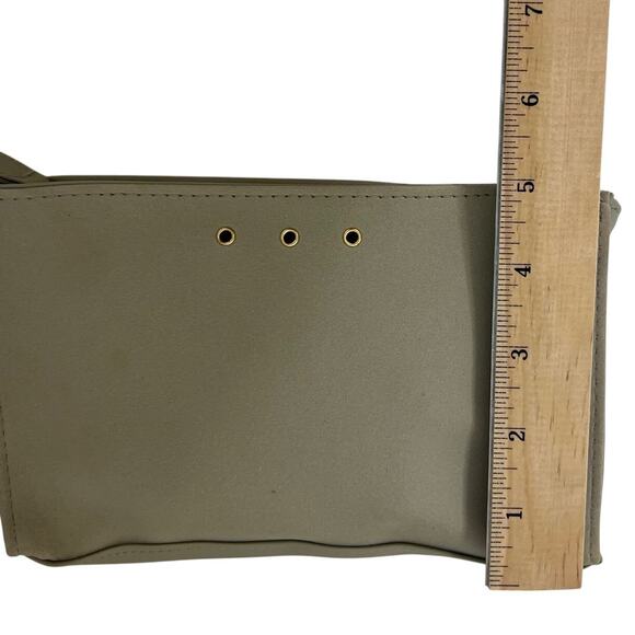 Estee Lauder Womens Makeup Bag Beige Faux Suede Zip Closure 8 in x 5 in - Picture 4 of 8